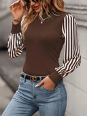 Kadın Uzun Kollu Balıkçı Yaka Bürümcük Bluz thumbnail 6