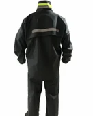 Tam Kalıp Motorcu Kurye Su Gecirmez Yağmurluk Takım - Siyah thumbnail 3