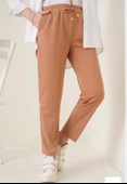 Tam Kalıp Basic Eşofman Pantolon - Kahverengi - 2