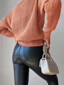 Kadın Uzun Kollu Düğme Detay Triko Bluz thumbnail 6