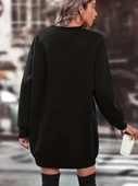 Kadın Uzun Kollu Bisiklet Yaka Iki Iplik Elbise thumbnail 3
