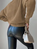 Kadın Uzun Kollu Düğme Detay Triko Bluz thumbnail 7