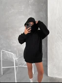 Samuray ZIP Fermuarlı Kapüşonlu SweatShirt- Siyah - 3