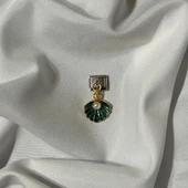 Lüks İtalyan Bileklik İnci İstiridye Bileklik Charm - Yeşil - 2