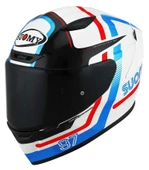 SUOMY TRACK-1 KASK NINETY SEVEN WHITE-RED thumbnail 1