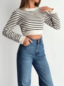 Kadın Uzun Kollu Balıkçı Yaka Crop Triko Bluz thumbnail 2