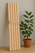 145 cm Uzun 35 mm Kalın Ahşap Pürüzsüz Yuvarlak Çubuk 5 Adet, Çok Amaçlı, Sağlam, Hobi Çubuğu - 1