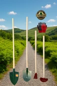 Bahçe Küreği, Üçgen Çapa, Ay Çapa, Bel Küreği Ve Eldiven Set 9 Parça - 1