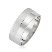 Gümüş Mat Parlak Alyans - 1