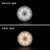 Powermaster SL-LB02-3W Hareket Sensörlü Mıknatıslı Yapışkanlı Dolap İçi Aydınlatma Işığı - 2