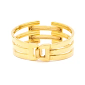 Altın Kaplama 2 Sırda Kaburga Kelepçe KB-127 thumbnail 2