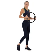 Kadın Lacivert Yüksek Bel Spor Tayt thumbnail 3