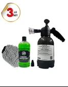 IRON CHEMICAL Köpük ve Kimyasal Pompası 2L, Cilalı Şampuan 1L & Mikrofiber Yıkama Eldiveni 3'lü Set | Araç Bakım Seti - 1
