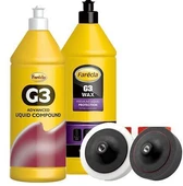 Farecla G3 Pasta 1 Lt + G3 Wax Cila 1 Lt (2 Adet Sünger - 1 Adet Ci̇la - 1 Adet Pasta) - 1