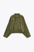 Süet Apoletli Bomber Ceket - 4