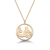 Çember Kova Burcu Gümüş Kolye thumbnail 1