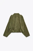 Süet Apoletli Bomber Ceket - 5