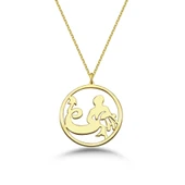 Çember Kova Burcu Gümüş Kolye thumbnail 1