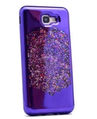 Zore Galaxy ile uyumlu J5 Prime Kılıf Lazer Çiçekli Sıvılı Silikon - 6