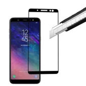 Zore Galaxy ile uyumlu A6 Plus 2018 Kenarları Kırılmaya Dayanıklı Cam Ekran Koruyucu thumbnail 5