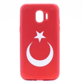 Zore Galaxy ile uyumlu J2 Pro 2018 Kılıf Bayrak Silikon - 4
