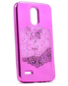 Zore LG ile uyumlu Stylus 3 Kılıf Lazer Çiçekli Sıvılı Silikon - 5