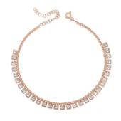 Gümüş Zirkon Taşlı Rose Halhal thumbnail 1