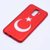 Zore Galaxy ile uyumlu A6 Plus 2018 Kılıf Bayrak Silikon - 1