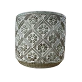 Bitki Tasarımı Ev dekorasyon Yeşil Eskitme Yonca Beton Saksı Çiçeklik Saksılık thumbnail 3