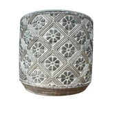 Bitki Tasarımı Ev dekorasyon Gri Yonca Beton Saksı Çiçeklik Saksılık thumbnail 3