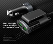 Zore ZR-C502 2+2 Araç Şarj Seti thumbnail 6