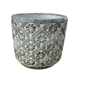 Bitki Tasarımı Ev dekorasyon Yeşil Eskitme Yonca Beton Saksı Çiçeklik Saksılık thumbnail 4