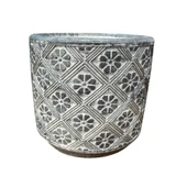 Bitki Tasarımı Ev dekorasyon Gri Yonca Beton Saksı Çiçeklik Saksılık thumbnail 4