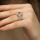 Gümüş Baget Kare Bayan Yüzük thumbnail 4