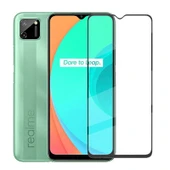 Zore Realme ile uyumlu C11 Kenarları Kırılmaya Dayanıklı Cam Ekran Koruyucu - 1