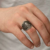 ​​Gümüş Osmanlı Tuğrası Erkek Yüzük thumbnail 2