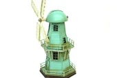 Dekoratif Metal Yel Değirmeni Kumbara Vintage Biblo Hediyelik - 4
