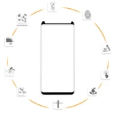 Zore Galaxy ile uyumlu Note 8 Kavisli Full Yapışkanlı Cam Ekran Koruyucu - 3