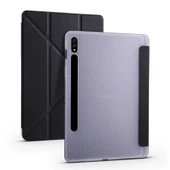 Zore Galaxy ile uyumlu Tab S7 T870 Kılıf Tri Folding Kalem Bölmeli Standlı Kılıf thumbnail 7
