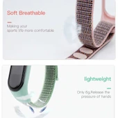 Zore Xiaomi ile uyumlu Mi Band 6 KRD-03 Hasır Kordon - 7