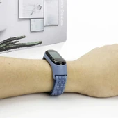 Zore Xiaomi ile uyumlu Mi Band 6 KRD-03 Hasır Kordon - 8