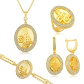 Supertrend Gümüş Çerçeveli Tuğra Set - 1