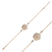 ​925 Ayar Gümüş Rose Papatya Bileklik T3970 thumbnail 2