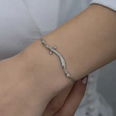 925 Ayar Gümüş Zülfikar Kılıcı Kadın Bileklik T7033 thumbnail 3
