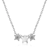 925 Ayar Gümüş Üç Yıldız Kadın Gümüş Kolye T4803 thumbnail 1