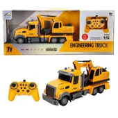 Uzaktan Kumandalı 1:12 İş Makinesi Kepçe Sesli Işıklı Oyuncak Kamyon 2.4 GHZ thumbnail 1