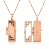 Supertrend ​gümüş Rose Kapaklı Kişiye Özel Kolye thumbnail 1