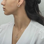 925 Ayar Gümüş İnci Kurdele Kadın Set T6463 - 3