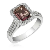 Gümüş Mor Baget Taşlı Kadın Yüzük thumbnail 1