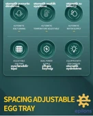 Kuluçka Makinesi 130 Tavuk Yumurtalı Extra Yedek Motorlu İncubator thumbnail 8